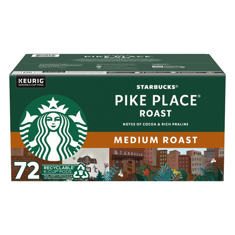 Starbucks Best Place To Buy Coffee Pods Starbucks Pike Place Medium Roast K- Cup 72 Count