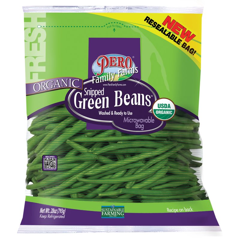 Pero Family Farms Organic Snipped Green Beans, 28 oz.