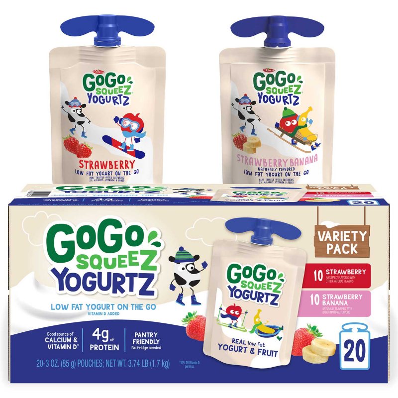 Gogo Squeez Yogurtz Variety Pack 3 oz (20-pk)