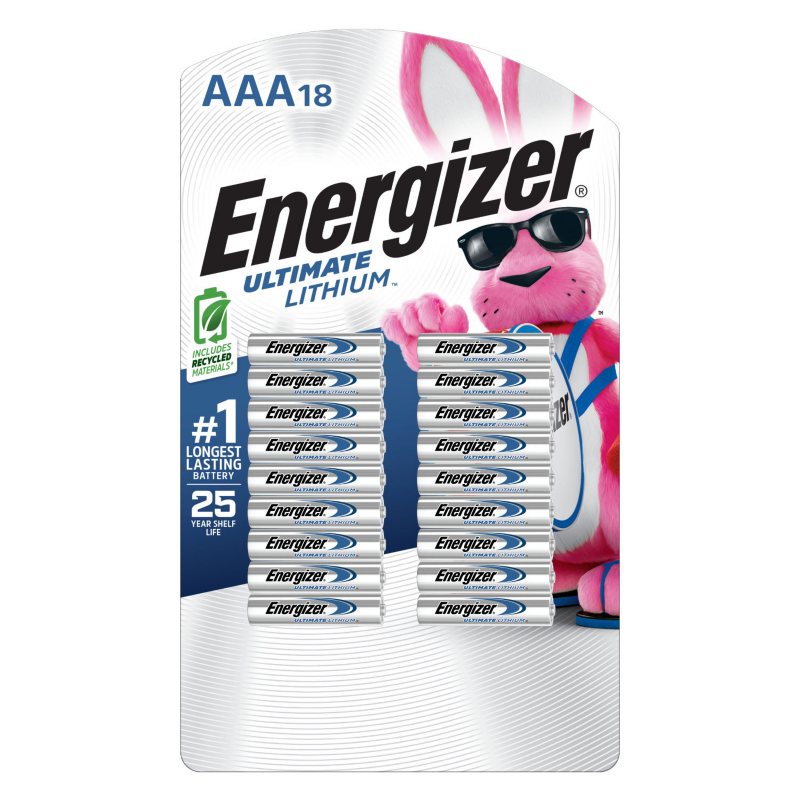 Energizer AAA Ultimate Lithium Batteries, 18 pack