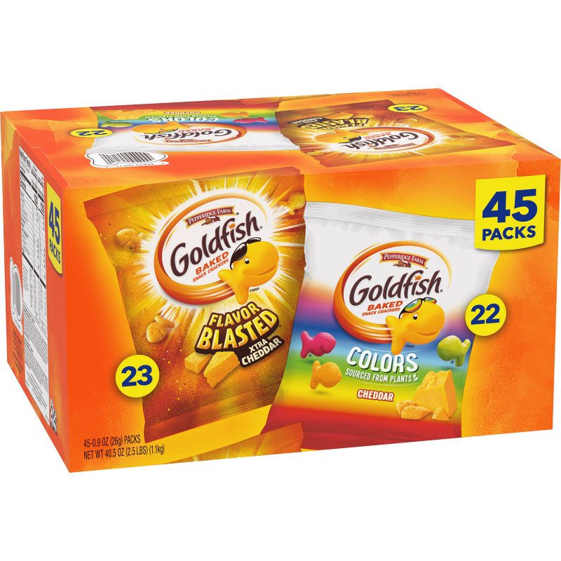 Pepperidge Farm Goldfish Crackers Variety Pack 0.9 oz (45-pk)