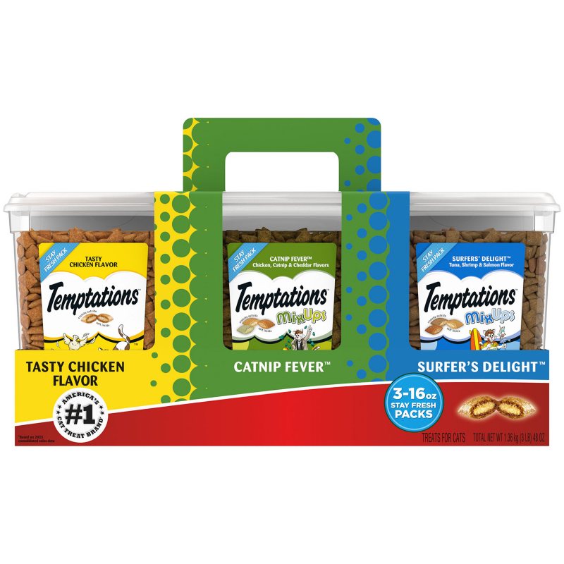 Temptations Cat Treats Variety Pack with Tasty Chicken Flavor, Catnip