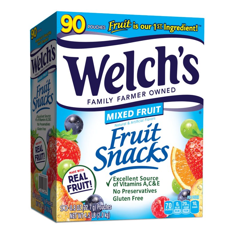 Welch's Fruit Snacks Mixed Fruit 0.8 oz (90-pk)