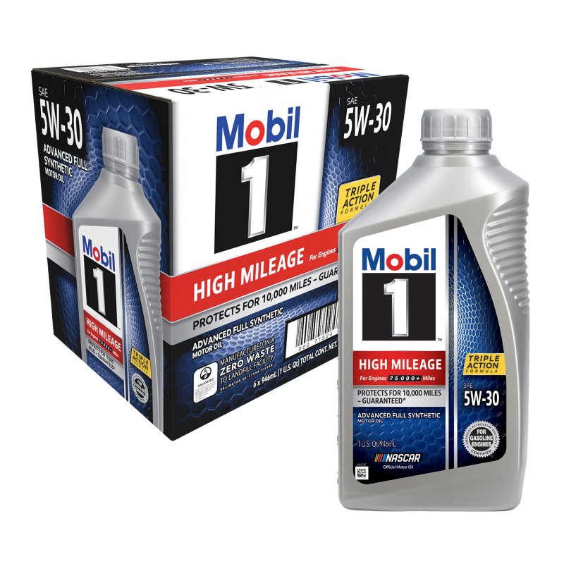 Mobil 1 High Mileage Triple Action Advanced Full Synthetic Motor