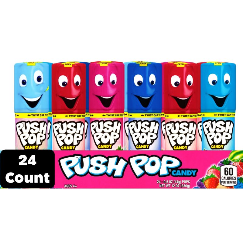Push Pop Lollipop Candy Variety Pack 0.5 oz (24-pk)