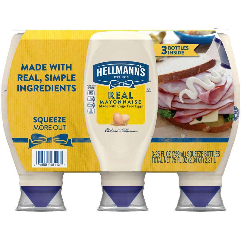 Hellmann's Real Mayonnaise 25 fl oz (3-pk)
