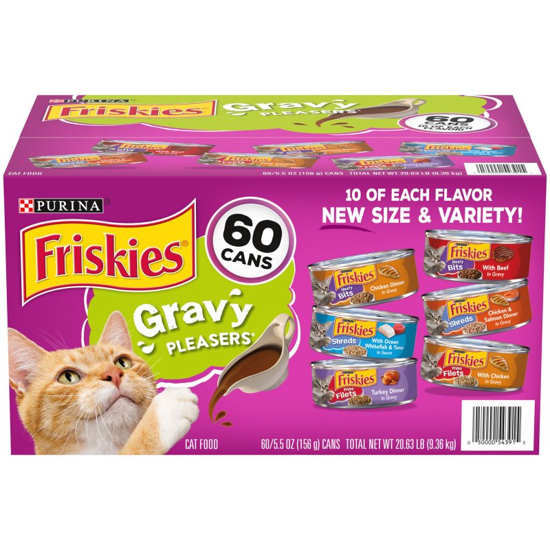Purina Friskies Wet Cat Food Gravy Pleasers oz (60-pk)