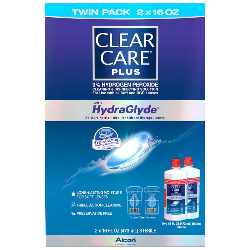 Clear Care Plus Contact Lens Solution 16 fl oz (2-pk)