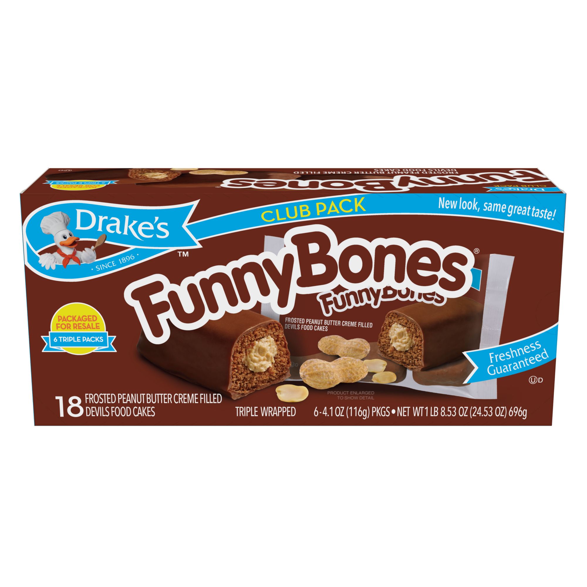 Drake's Funny Bones 3 ct (6-pk)