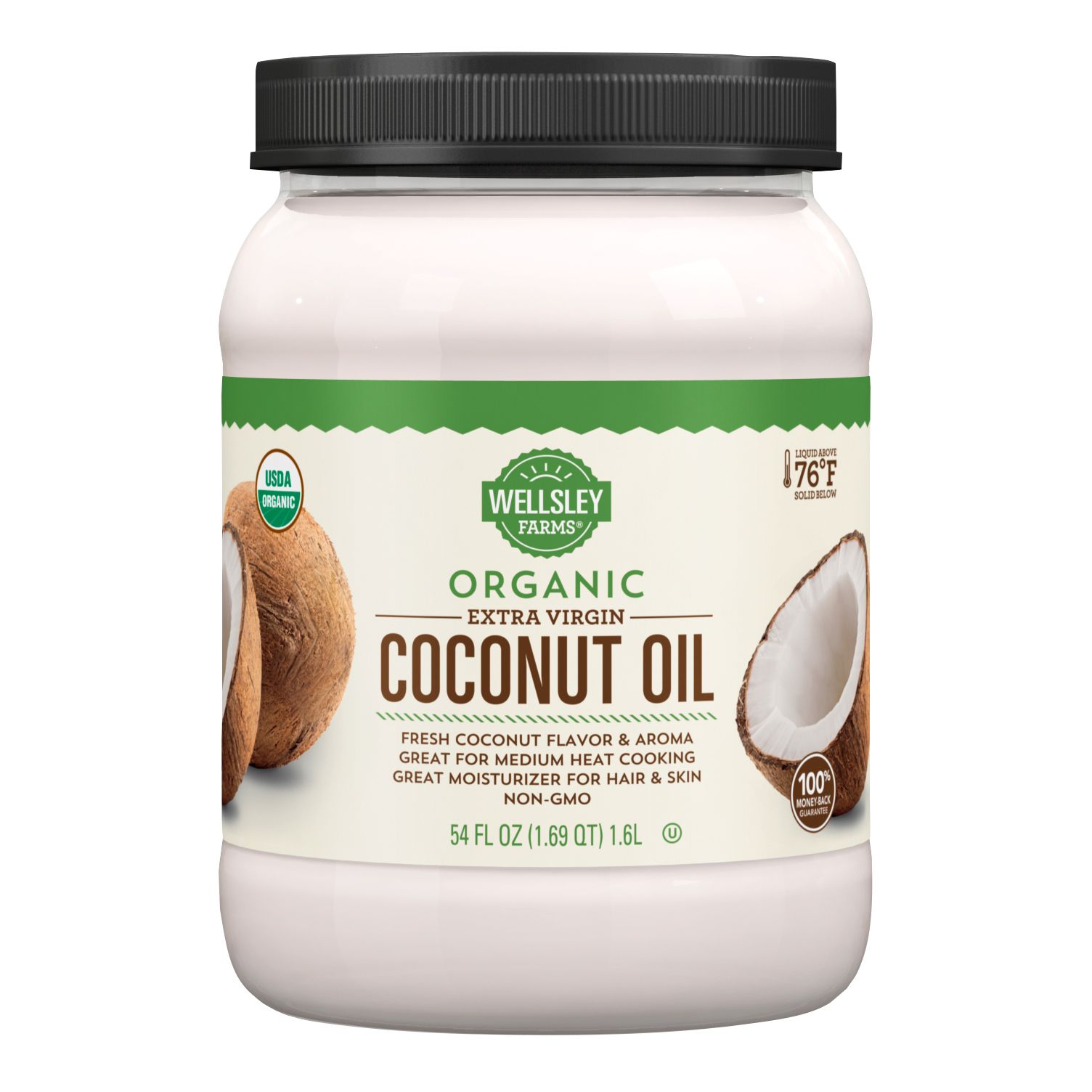 Wellsley Farms Organic Extra Virgin Coconut Oil 54 fl oz