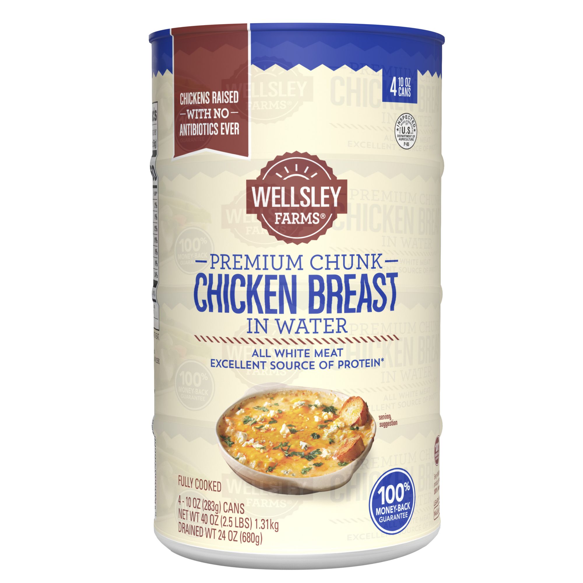 Wellsley Farms Premium Chunk Chicken Breast in Water 10 oz (4-p