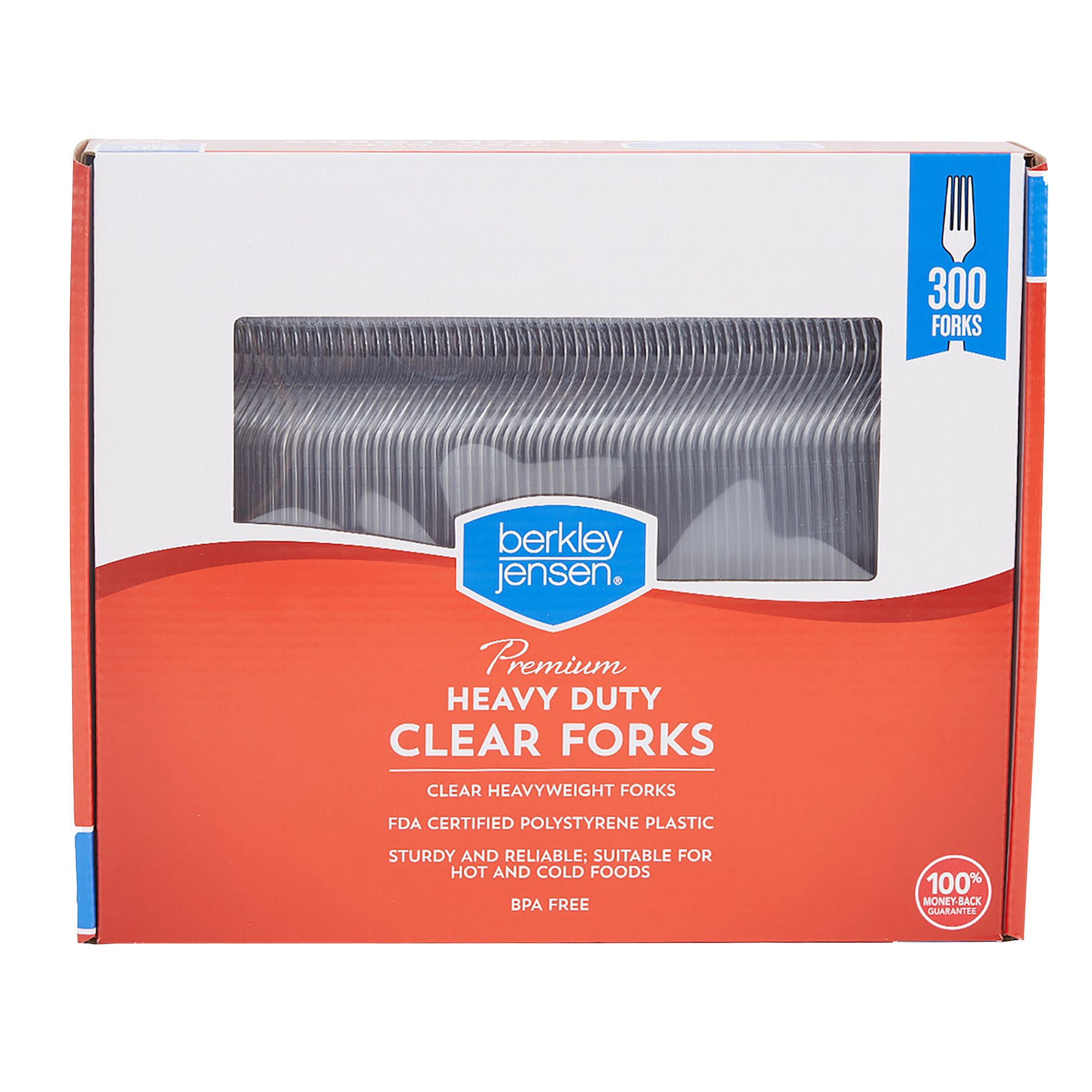 Berkley Jensen Premium Heavy Duty Clear Forks 300 ct
