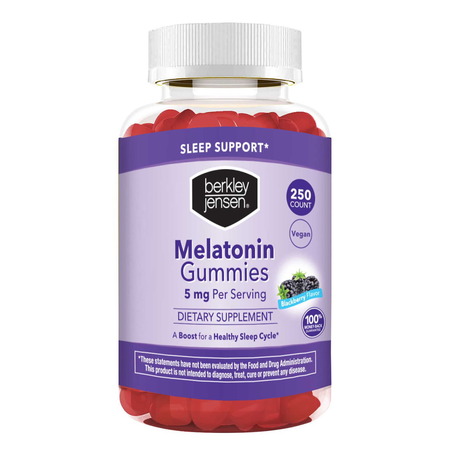Berkley Jensen 5mg Melatonin Gummies 250 ct