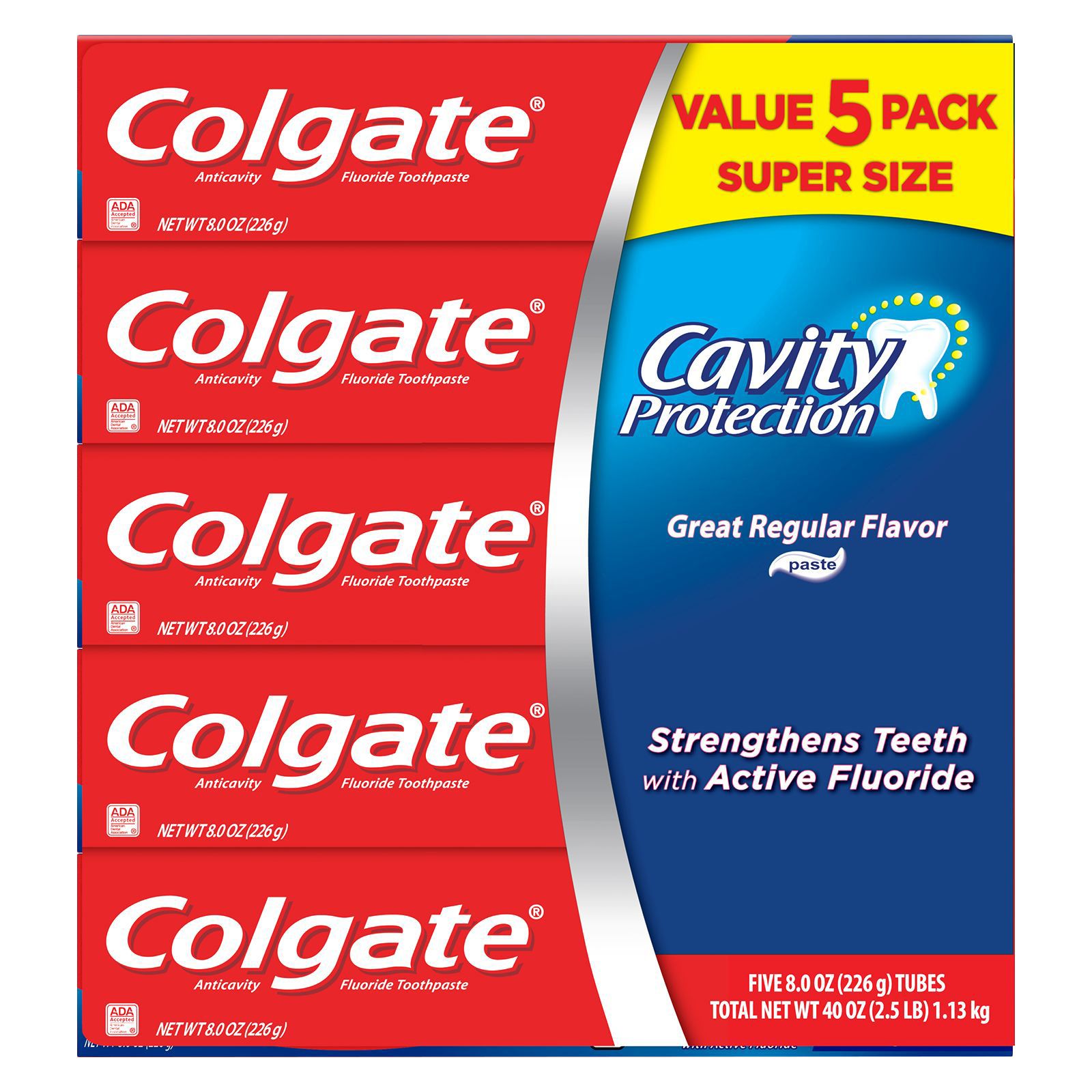 Colgate Cavity Protection Toothpaste Regular 8 oz (5-pk)
