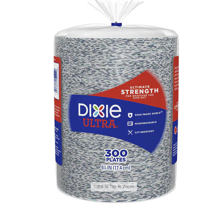 Dixie Ultra Paper Plate 6-7/8 Inch 300 ct