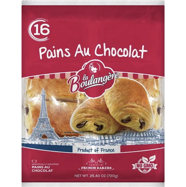 Boulanger 1 2 3 セット La Boulangere Pains Au Chocolat Croissants 1.59 oz (16-pk)