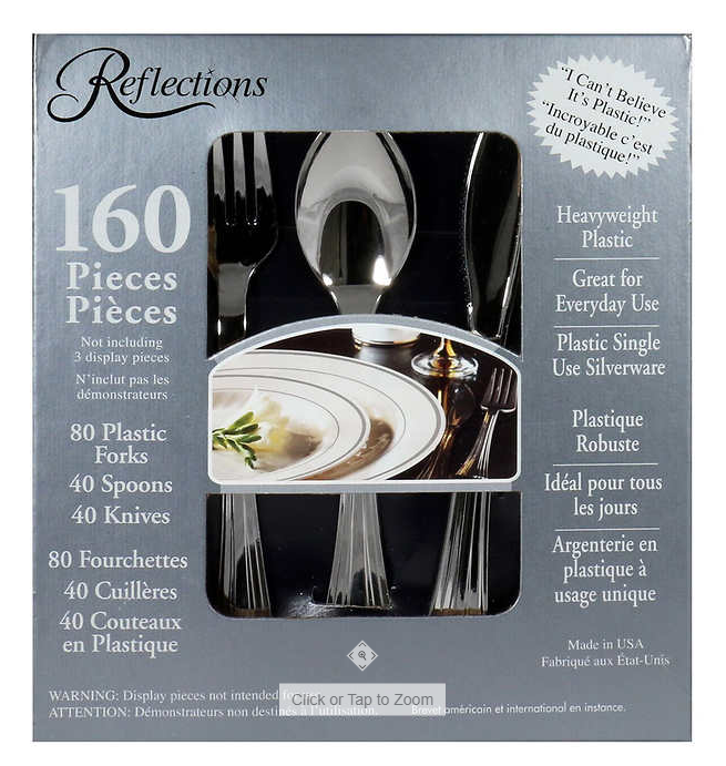 Reflections Heavyweight Plastic Cutlery Variety Pack 160 ct