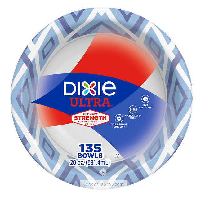 Dixie Ultra Paper Bowls 20 oz 135 ct