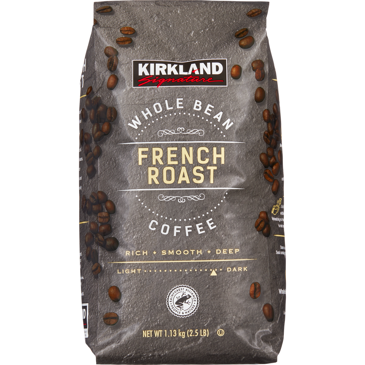 Picture of Kirkland Signature Whole Bean Coffee, French Roast, 2.5 lbs