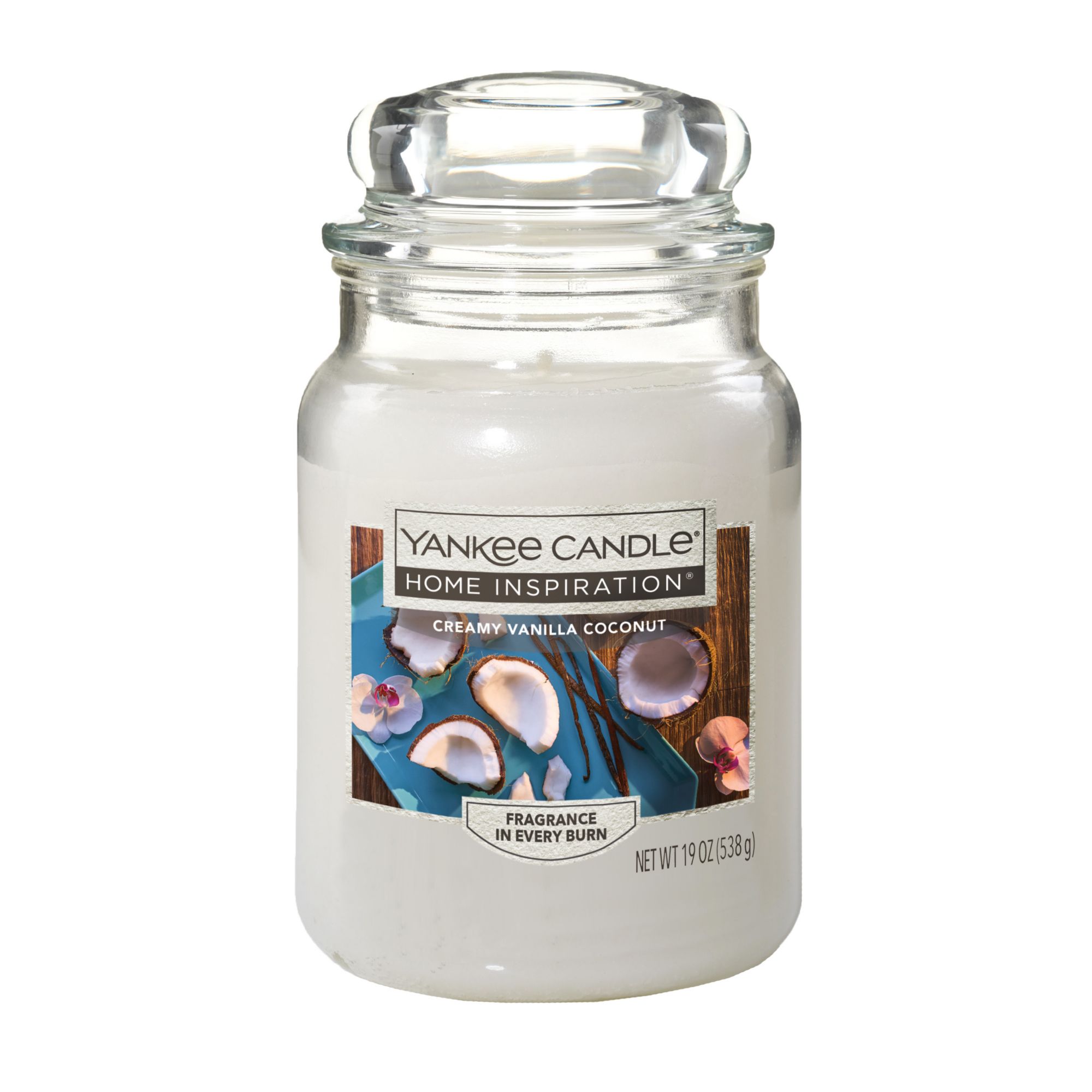 Yankee Candle Home Inspiration Candle, Creamy Vanilla Coconut, 19 oz