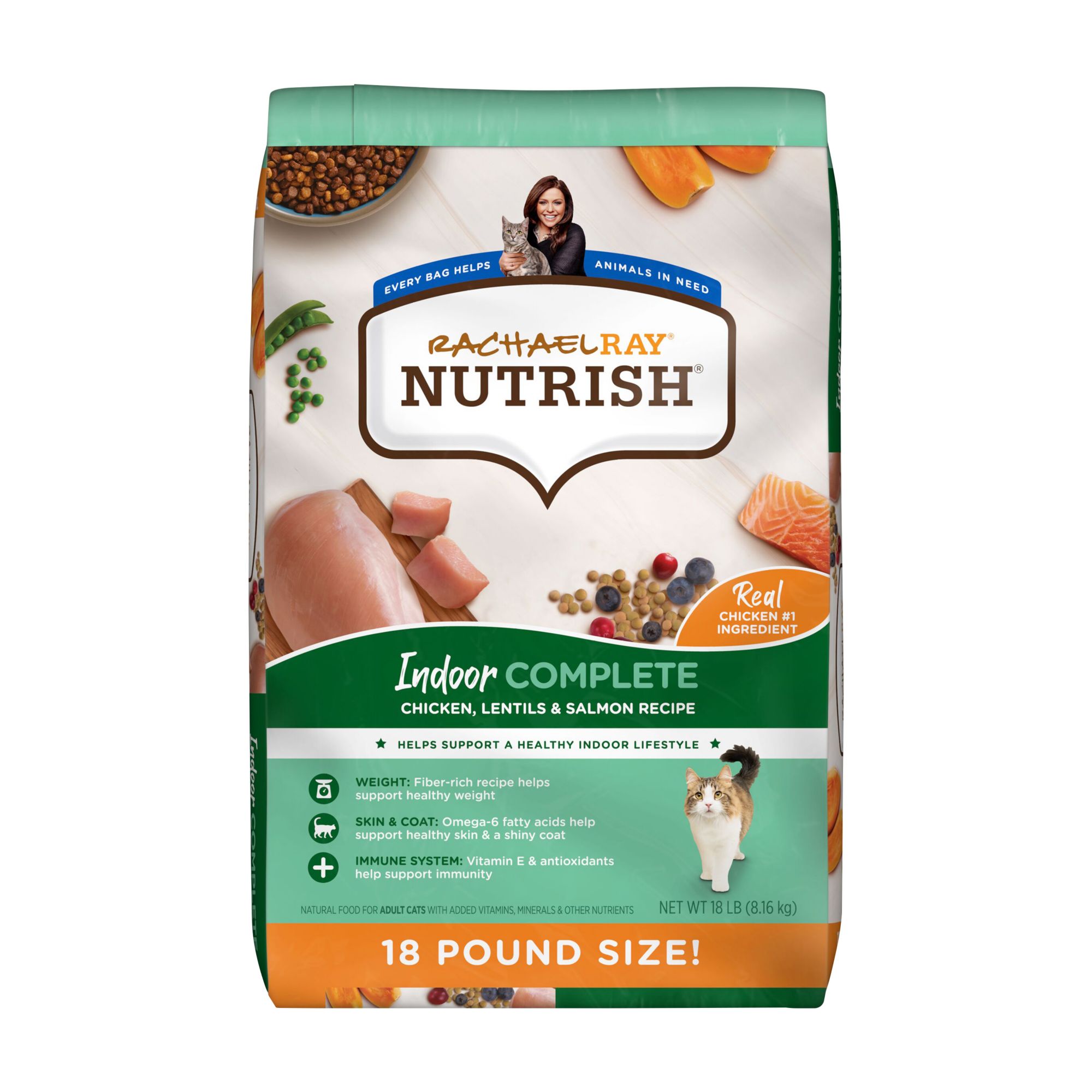 Rachael Ray Nutrish Indoor Complete Cat Food Chicken Lentils &
