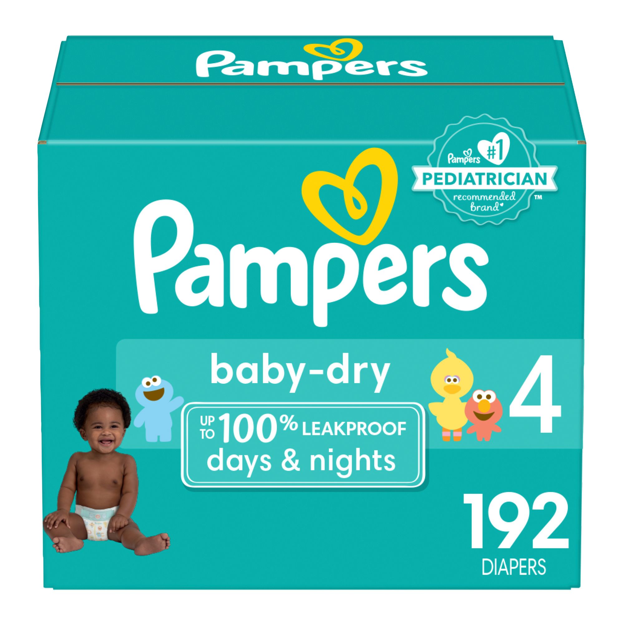 Pampers Baby-Dry Diapers Size 4 192 ct