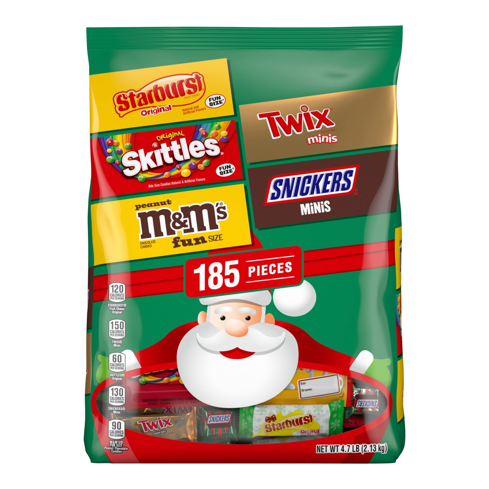 M&M's, Snickers, Twix, Skittles & Starburst Christmas Candy Stocking ...