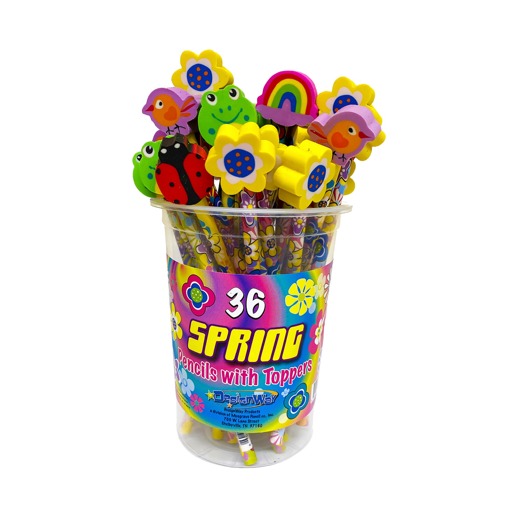 DesignWay Spring Pencils with Toppers 36 ct