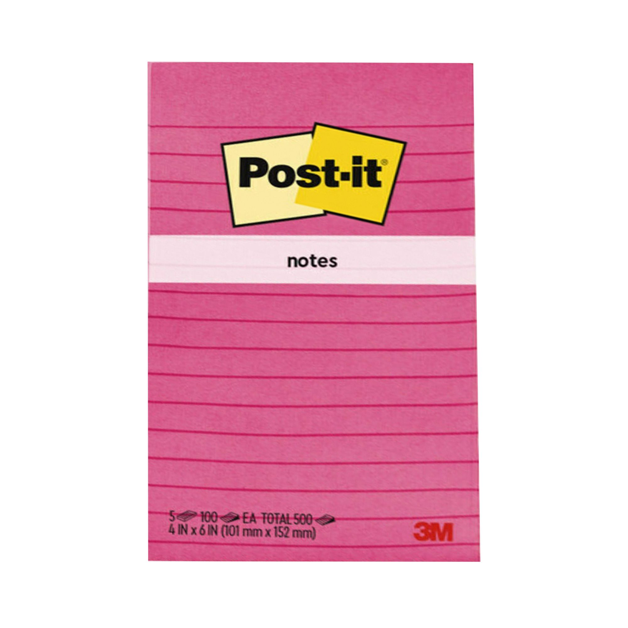 Post-It 4'' x 6'' Lined Notes Pads Pastel 100 ct (5-pk)