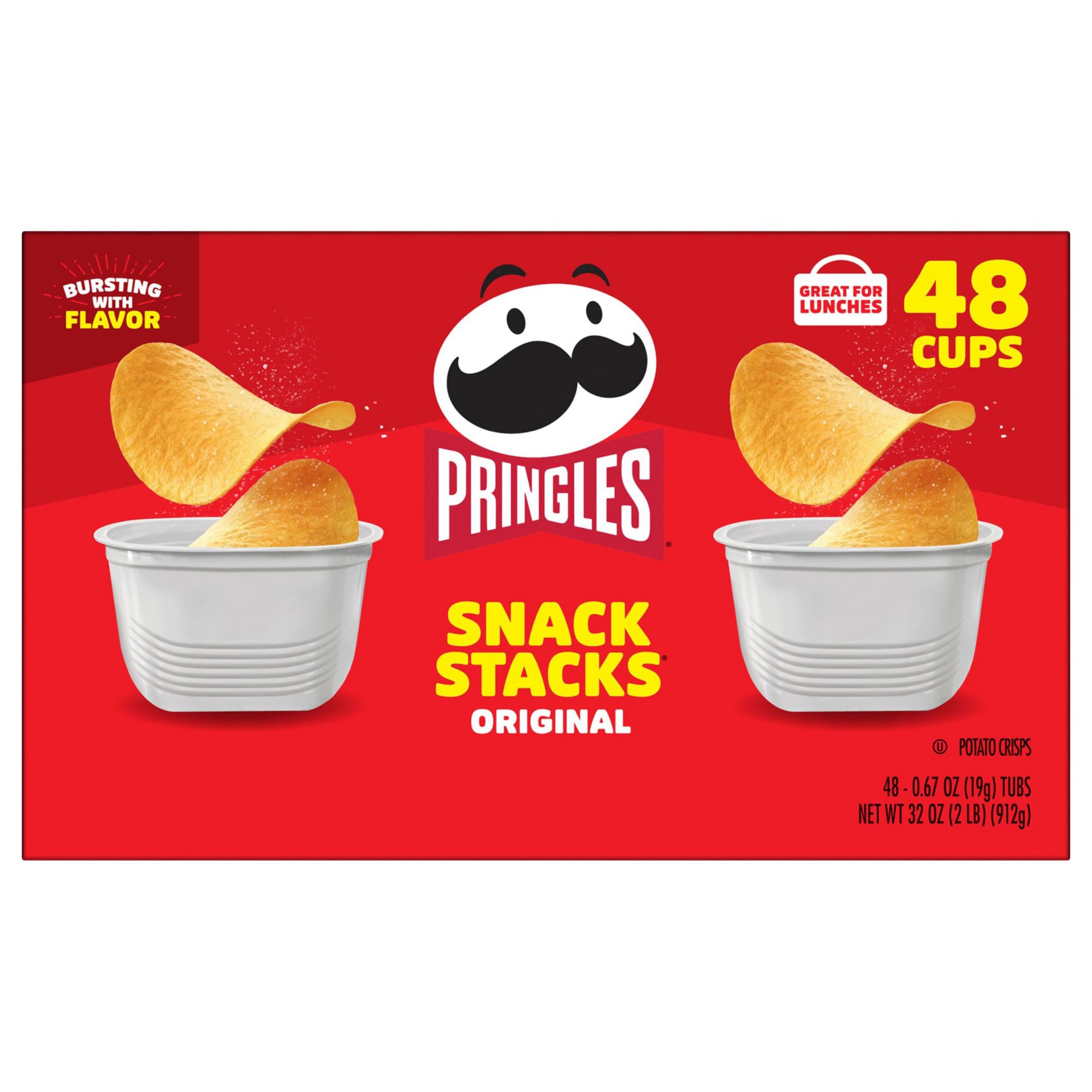 Pringles Snack Stacks Cups Original 0.67 oz (48-pk)