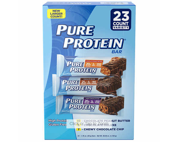 Protein バラエティパック 【お取り寄せ商品】【アメリカコストコ品】ピュアプロテインバー Pack, Pure Variety Bars, oz, 23-count 1.76  23本入り 約49g