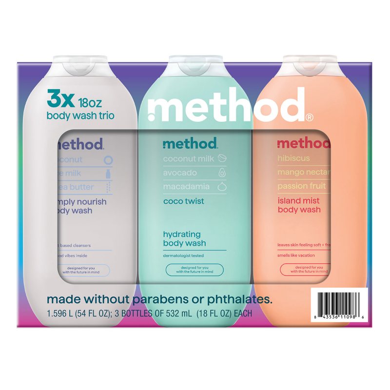 Method Experiential Body Wash Trio, 18 fl. oz., 3 pack