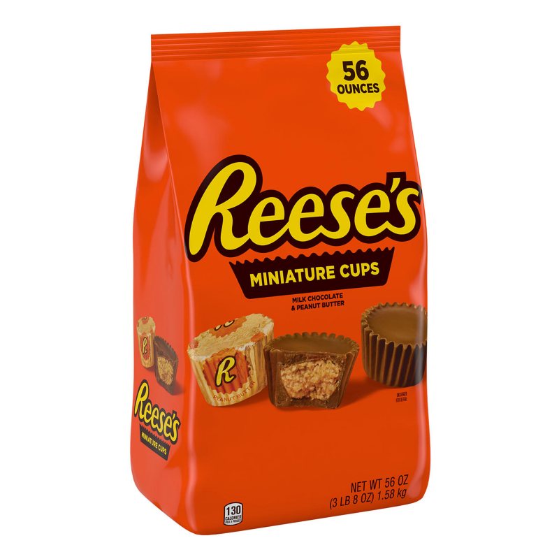 REESE'S Miniatures Milk Chocolate Peanut Butter Cups Candy, 56 oz.