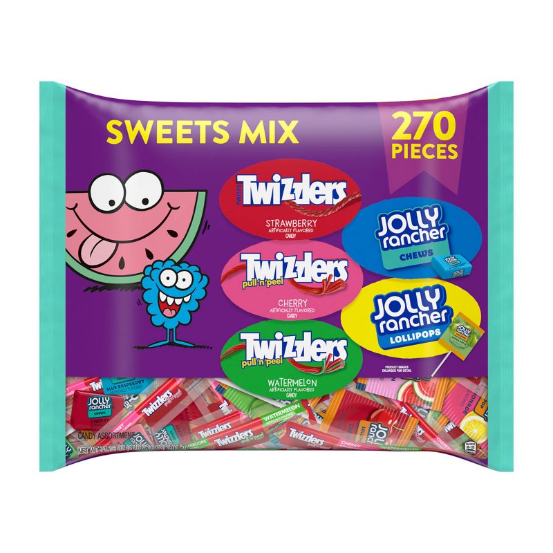 Twizzlers and Jolly Rancher Fruit Flavored Candy, Variety Pack, Fun ...