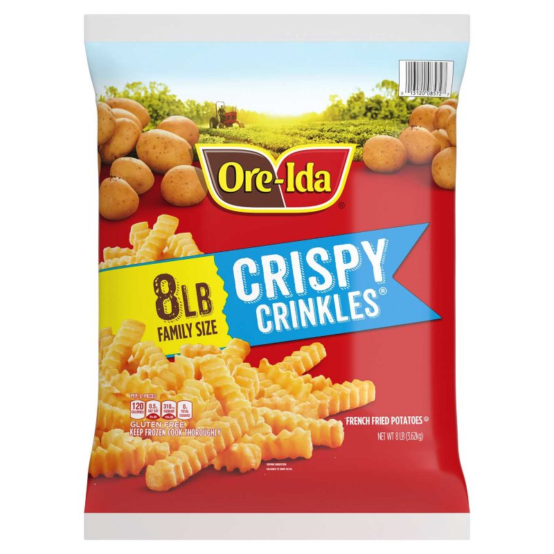 Ore-Ida Crispy Crinkles French Fries, Frozen 8 lbs.