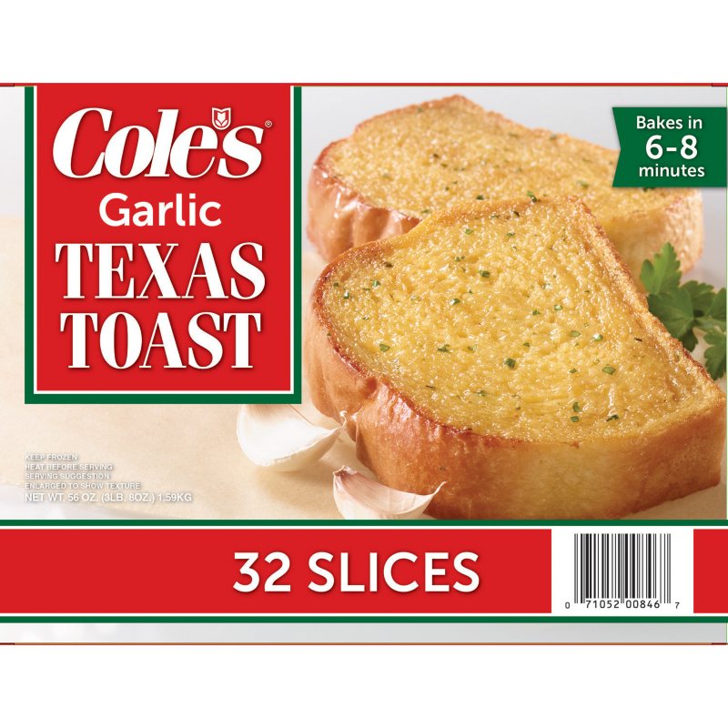 Cole's Garlic Texas Toast, Frozen 32 count