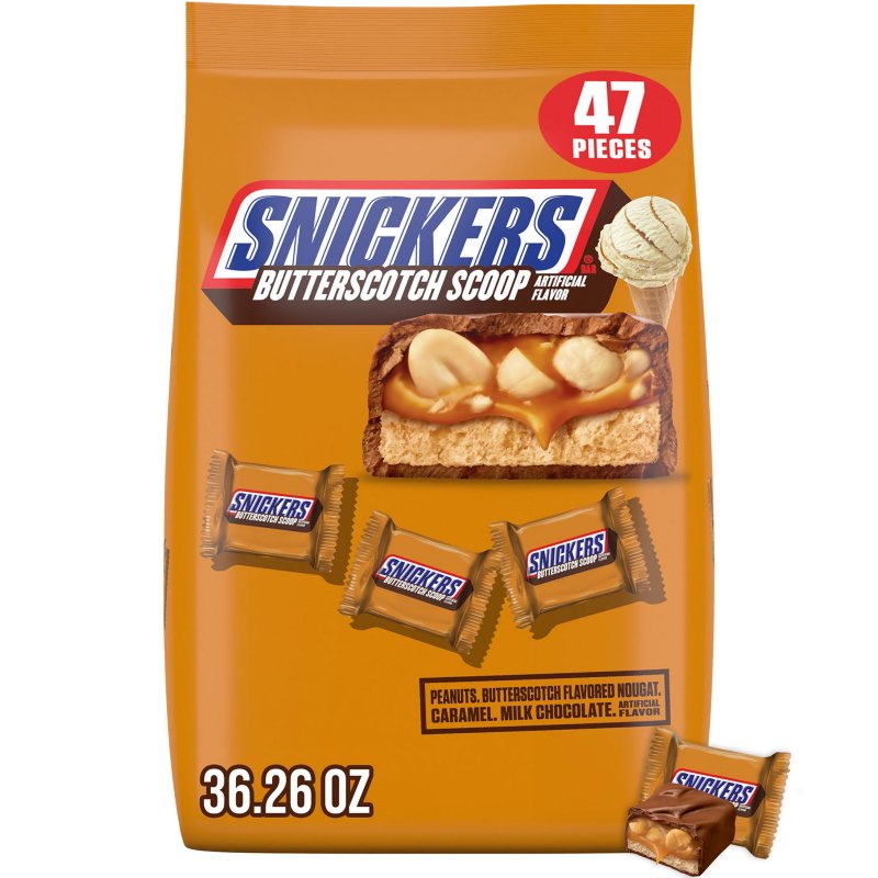 Snickers Butterscotch Scoop, Fun Size, 47 pieces