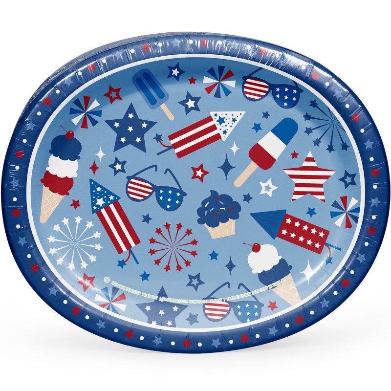 Amscan Patriotic Star Shaped Paper Plates - 10.5x10.5 Inch Red, White, And Blue Party Plates, 10ct - View #12