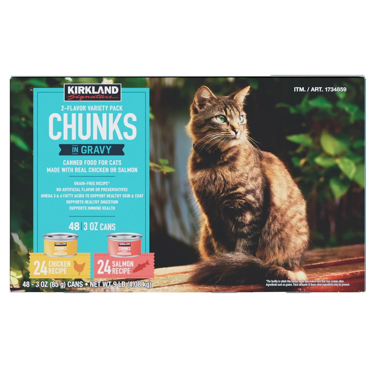 Kirkland Signature Canned Cat Food Chunks in Gravy Variety Pack 3 oz (48 Ct)