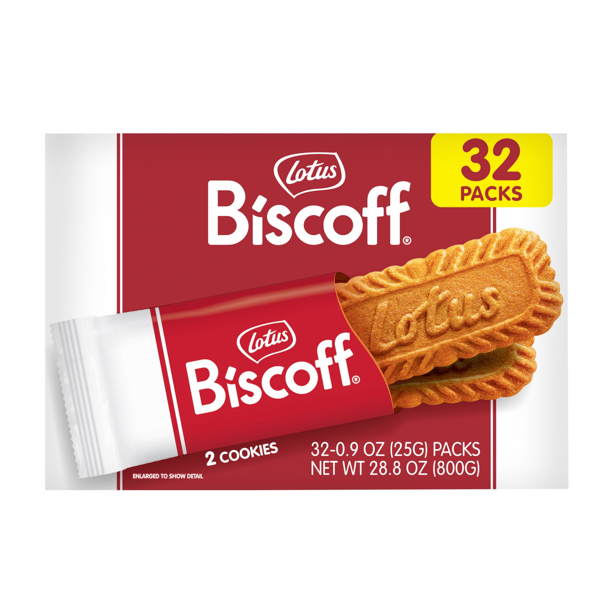Lotus Biscoff Cookies, 2 pieces, 32 pack