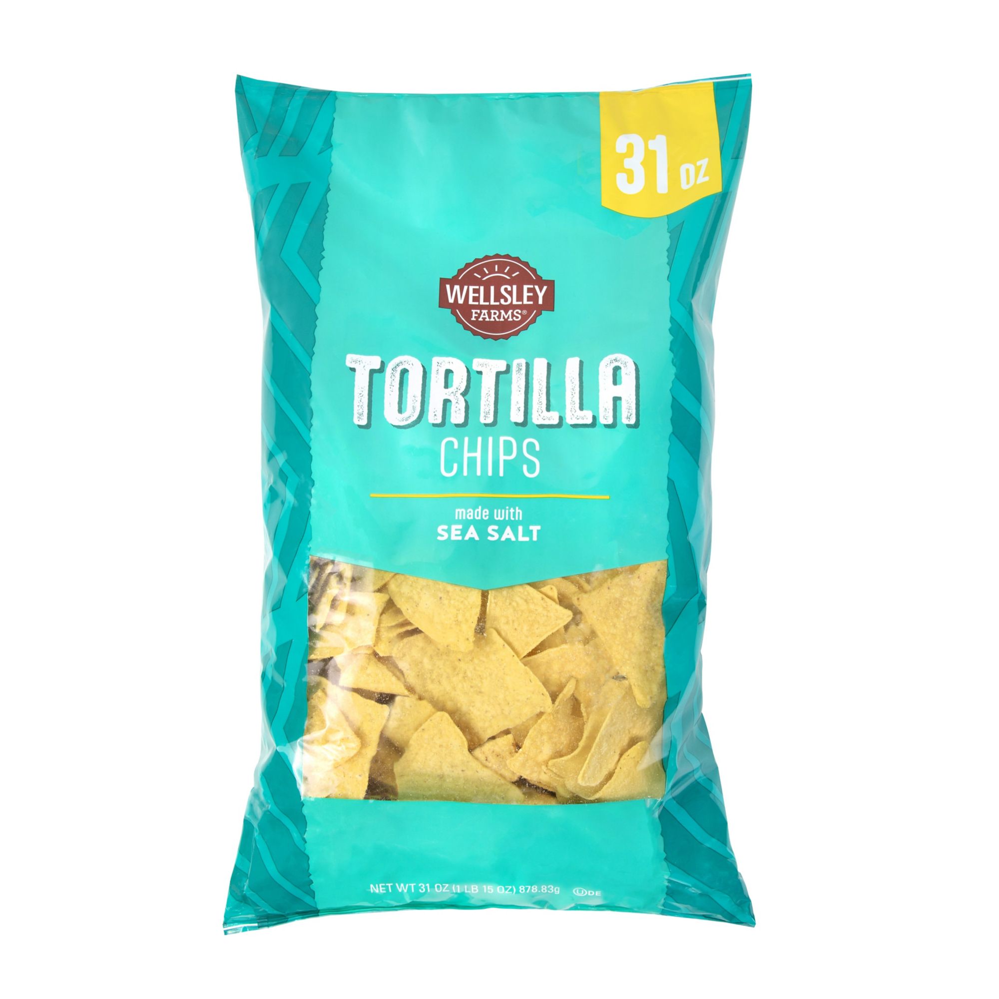 Wellsley Farms Yellow Corn Sea Salt Tortilla Chips, 31 oz.