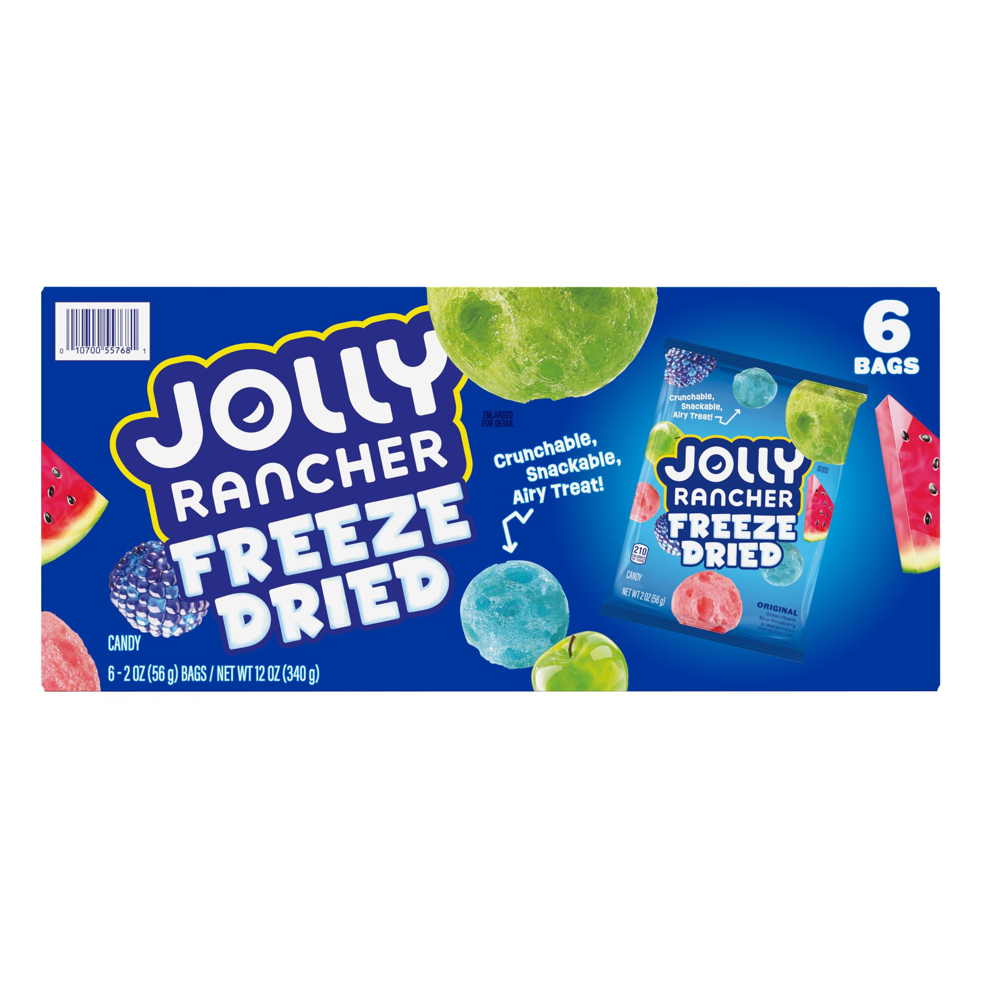 Jolly Rancher Freeze Dried Original Fruit Flavored Candy Bags, 2 oz., 6 ...