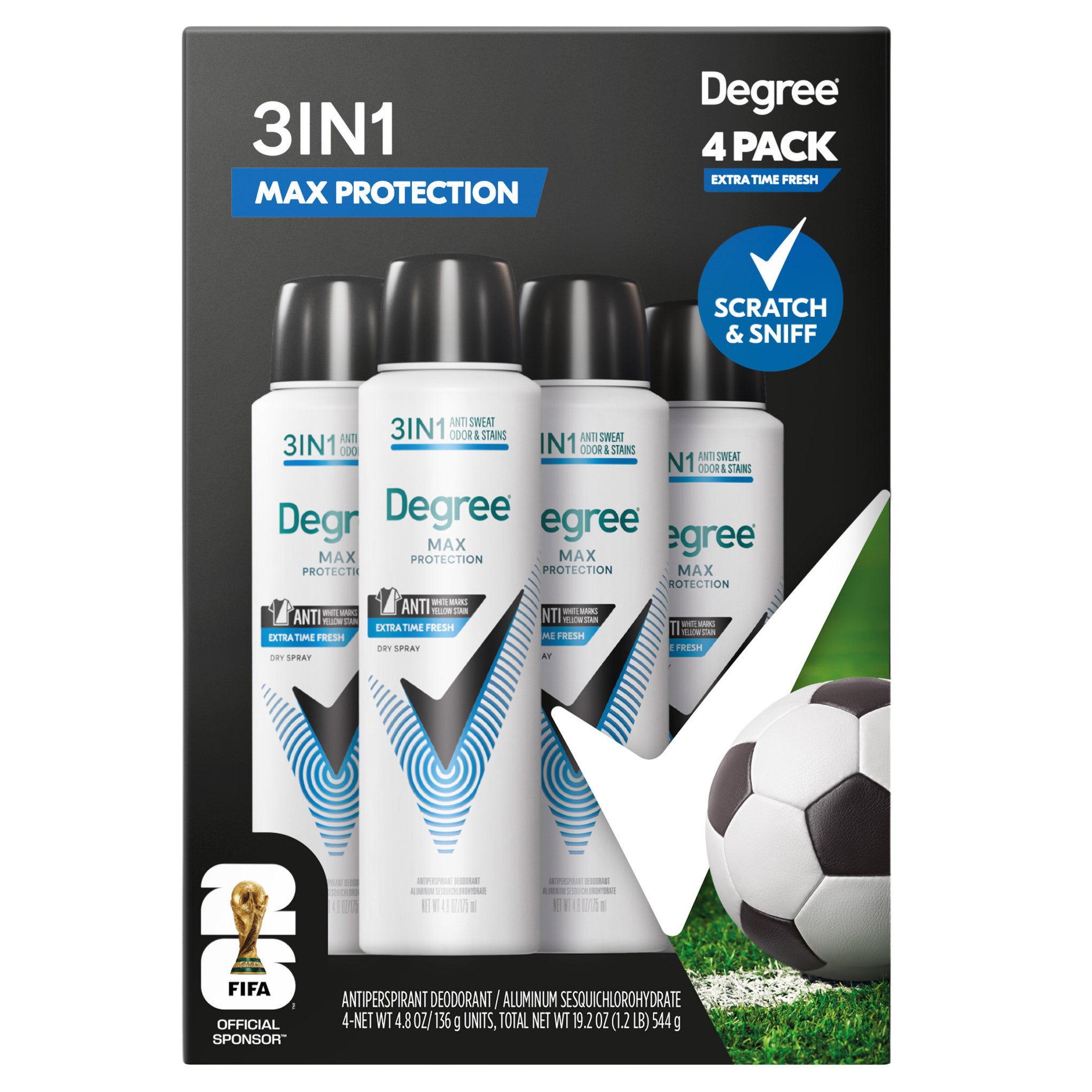 Degree Men's Max Protection 3-in-1 Fresh Dry Spray Antiperspirant