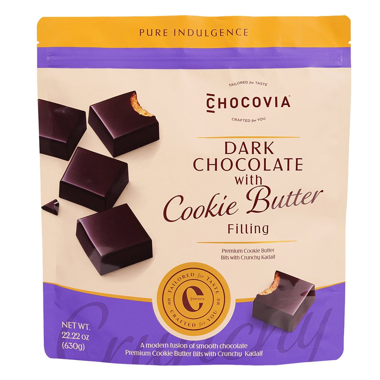 Chocovia Dark Chocolate With Cookie Butter, 22.22 oz
