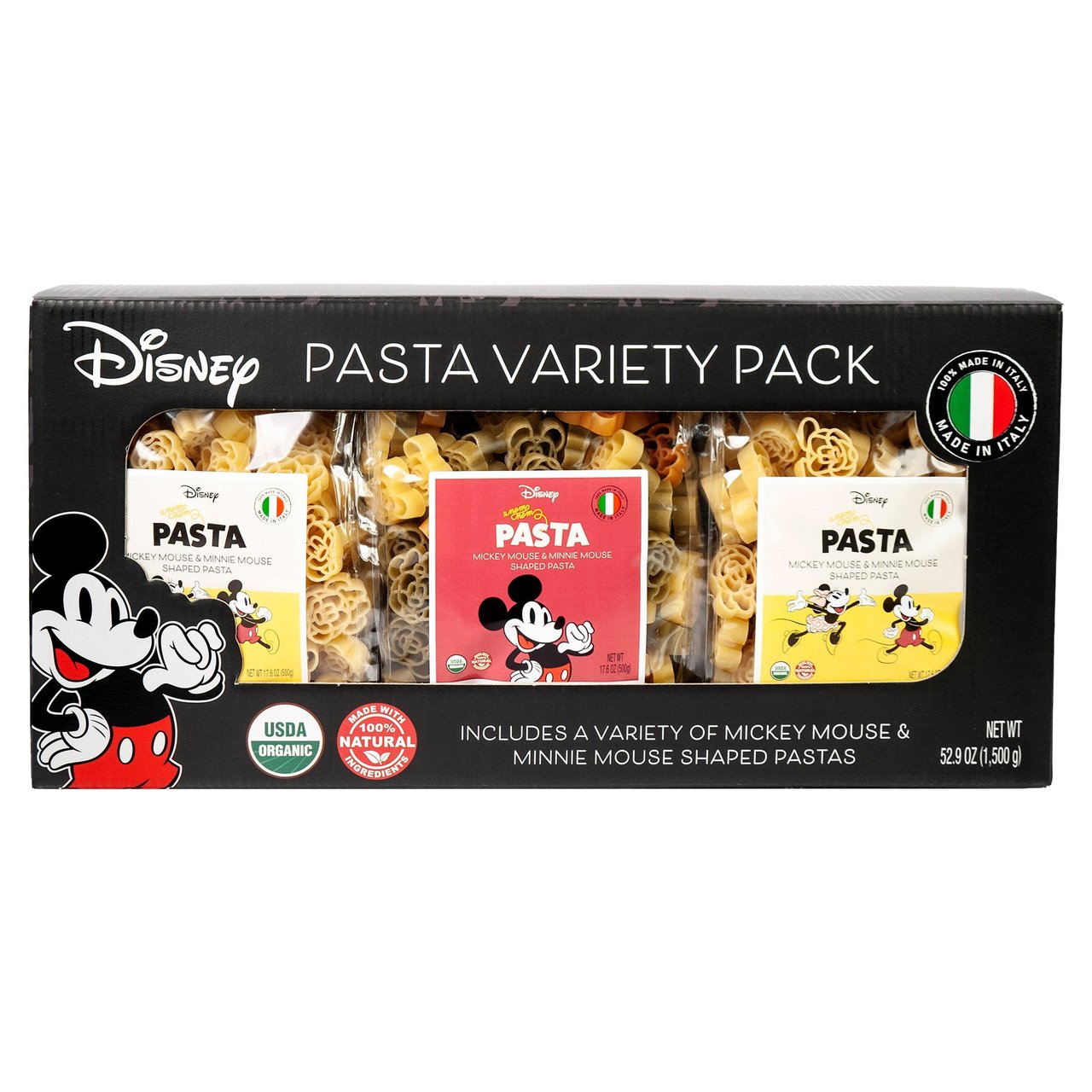Disney Organic Mickey & Friends Pasta Variety pack, 3 pack, 52.9 oz