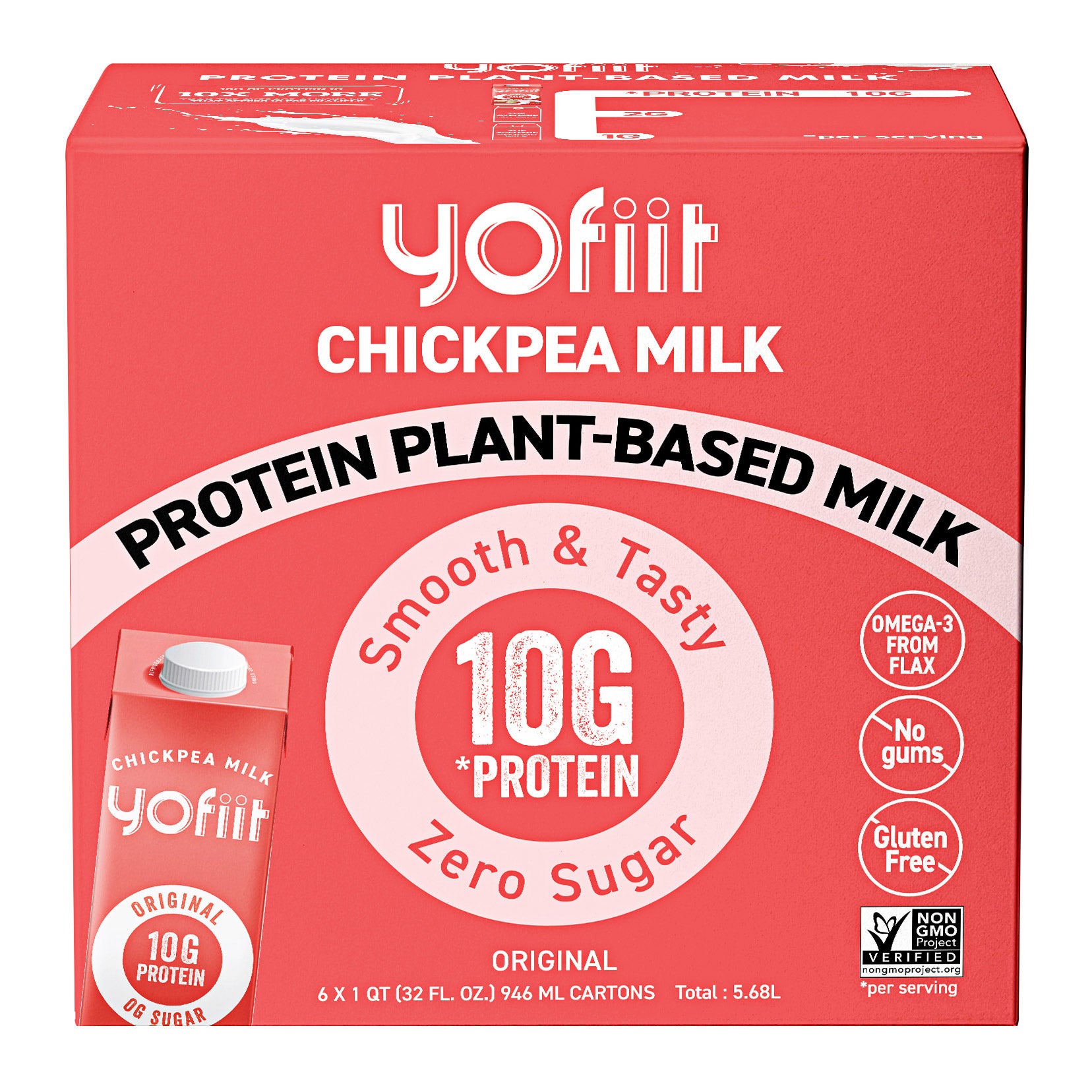 Yofiit Chickpea Milk, 6 pack, 32 oz each