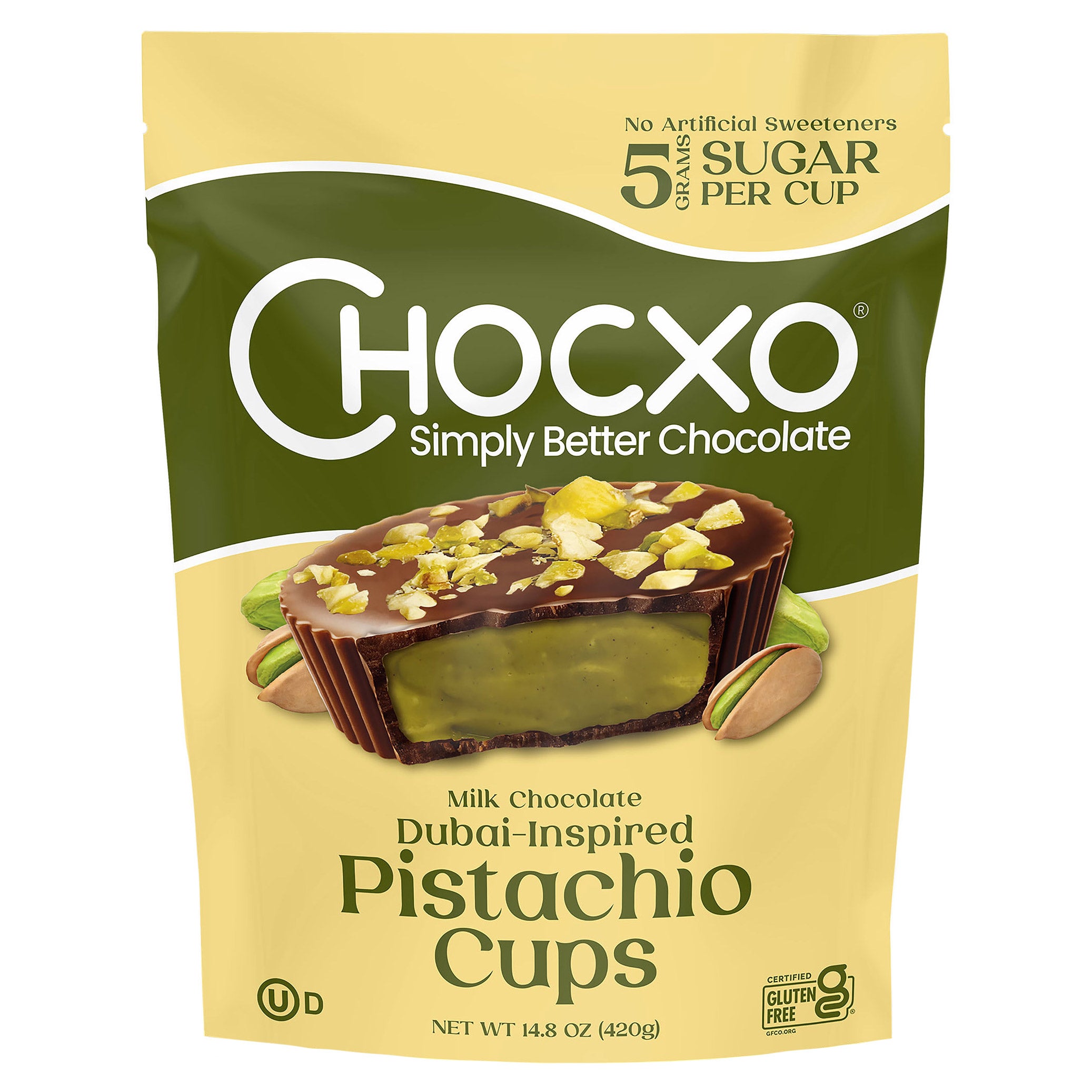 Chocxo Dubai Inspired Pistachio Cups, 14.8 oz