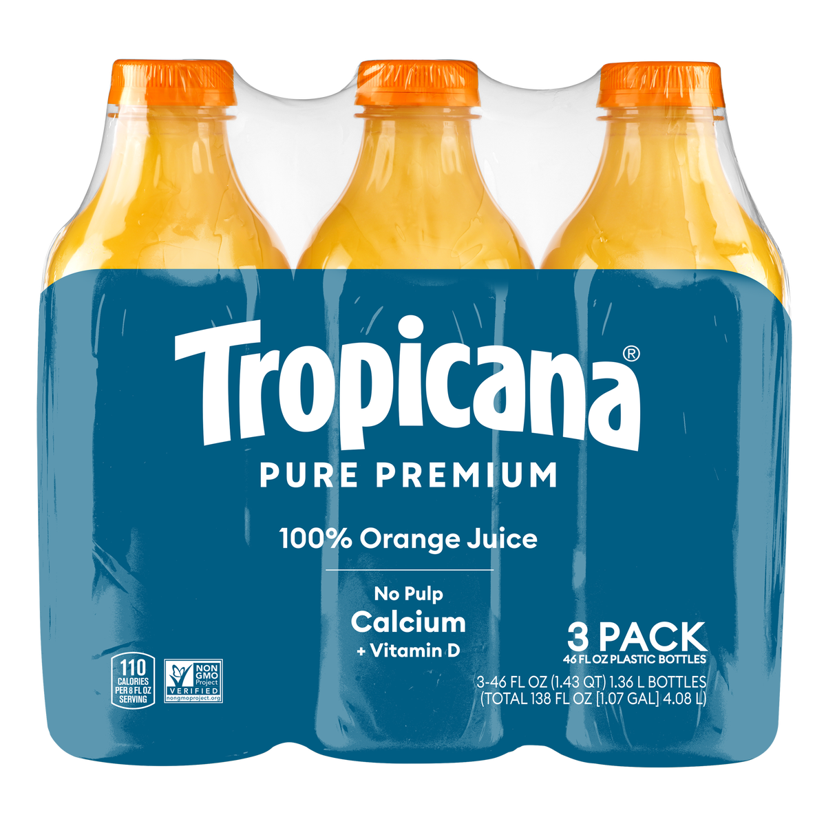 Tropicana Pure Premium 100% Orange Juice with Calcium + Vitamin D
