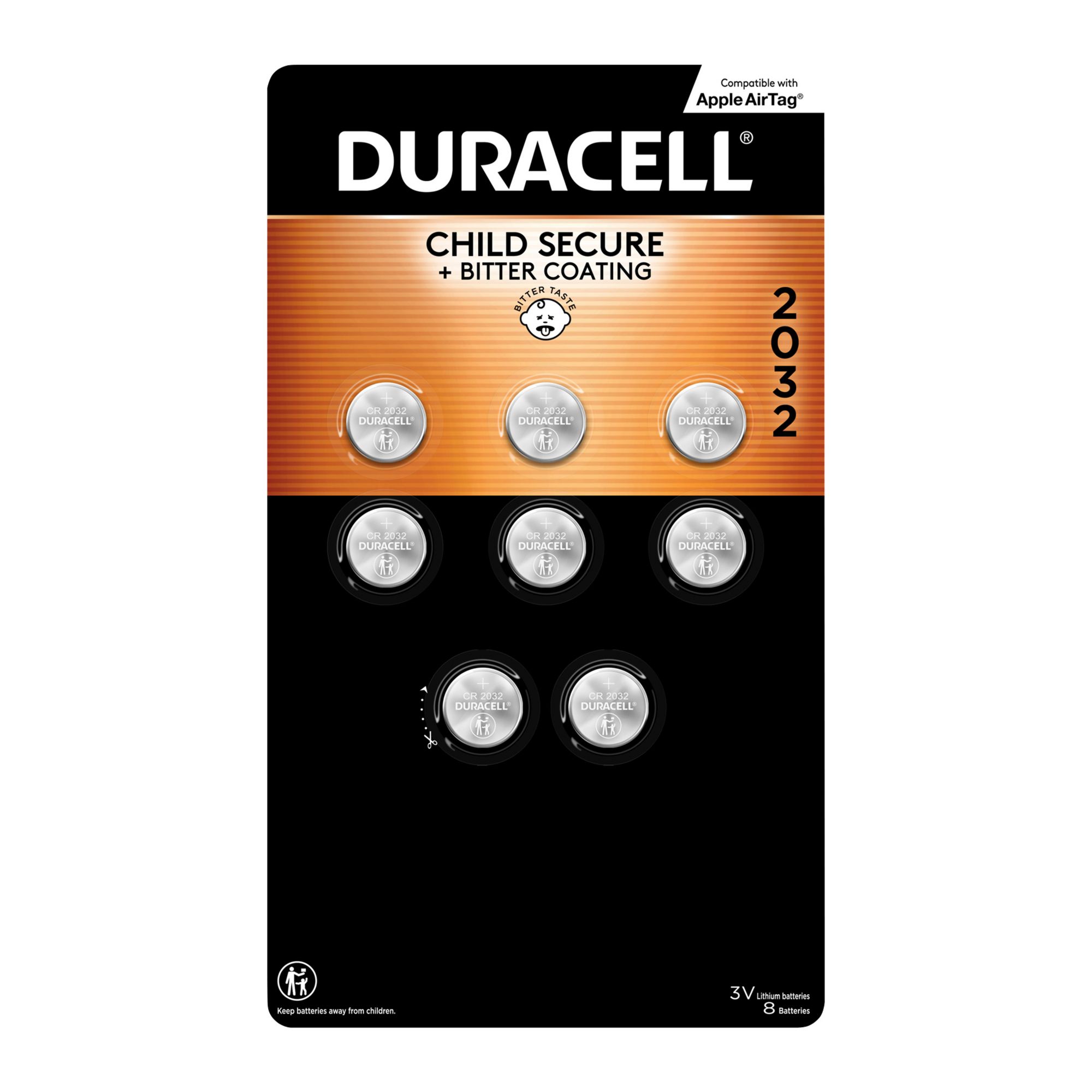 Duracell CR2032 Lithium Batteries 8 ct