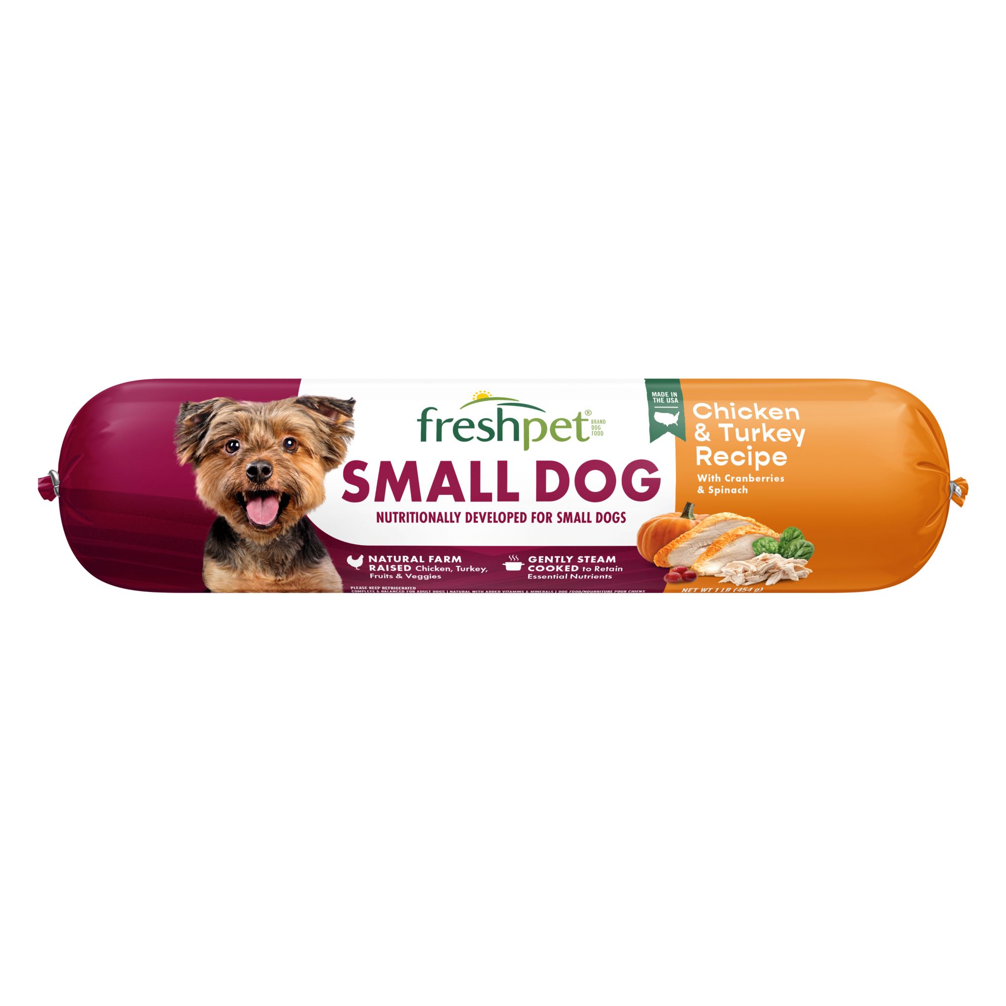 Freshpet Small Dog Slice & Serve Roll Dog Food Chicken & Turkey